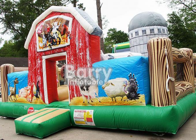 Ostacolo gigante del bambino del cortile del campo da giuoco all'aperto con stampa di logo