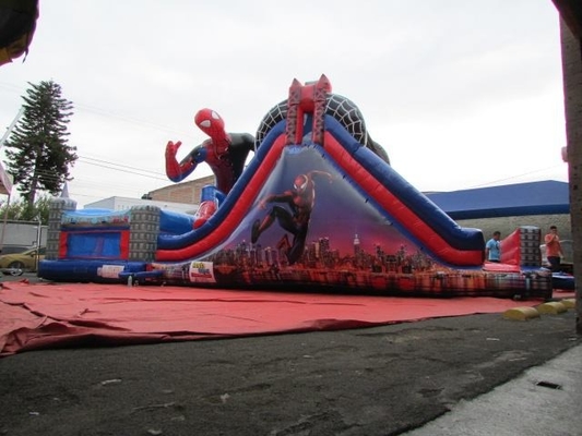 Scorrevole di salto dei buttafuori del castello di tema dello Spiderman della Camera combinata gonfiabile di rimbalzo per i bambini