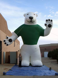 Resistente di acqua gonfiabile della mascotte dei prodotti gonfiabili di pubblicità dell'orso polare