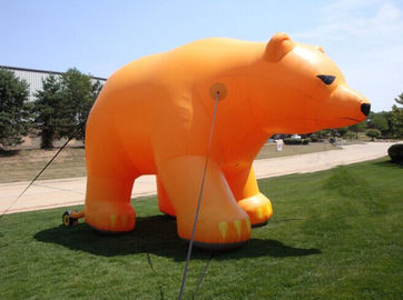 Pubblicità dell'orso polare di giallo gonfiabile del fumetto con il ventilatore del CE/UL