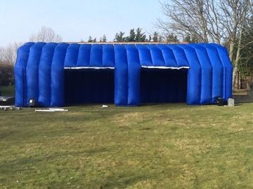 Tenda mobile di esplosione del garage dell'automobile della tenda gonfiabile blu commerciale