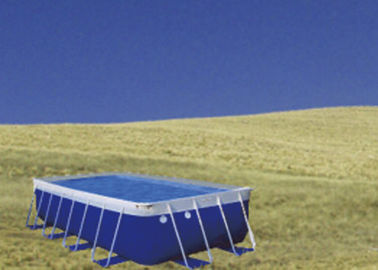 Stagno blu della struttura del metallo della struttura d'acciaio del PVC, piscina facile di messa a punto con gli accessori