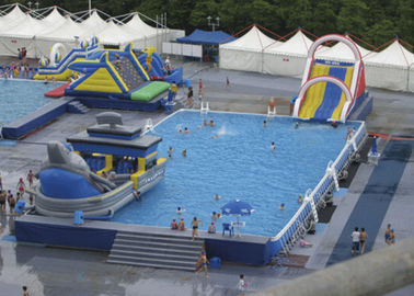Parco di divertimenti dell'acquascivolo di estate sopra uso dell'attrezzatura del campo da giuoco dello stagno del metallo di messa a terra