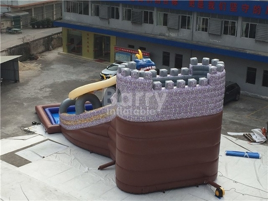 Materiale industriale della tela cerata del PVC di Dragon Inflatable Water Slide 15X11X8M 0.9mm