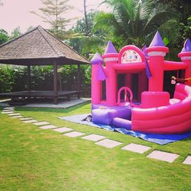 Principessa rosa Inflatable Bouncy Castle, castelli di salto gonfiabili per il partito della ragazza