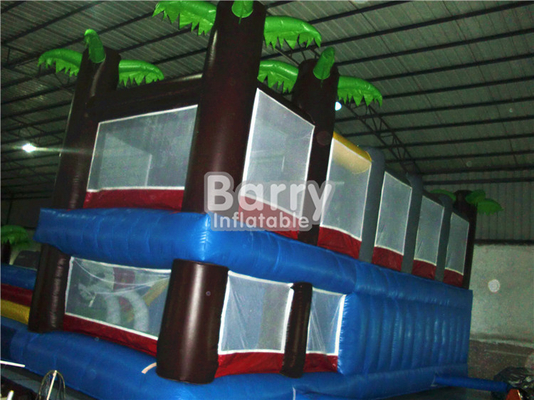 Giochi combinati gonfiabili Tress Bouncy Castle Amusement Park della tela cerata