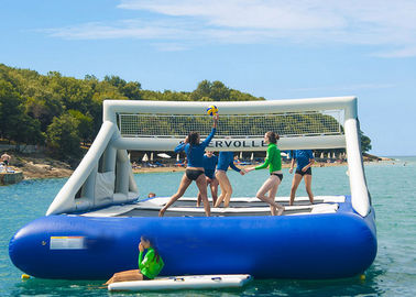 Corte di pallavolo gonfiabile gonfiabile dell'acqua blu dei giochi di sport di Ourdoor