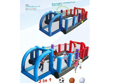 Giochi gonfiabili 3 di sport dei bambini in 1 calcio/campo di calcio/corte nflatable