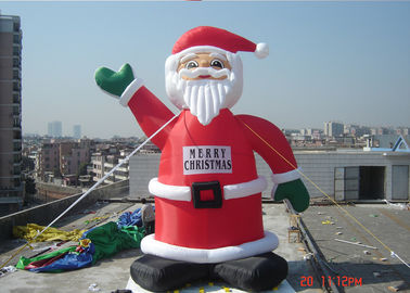 Customzied 6M Ssanta gonfiabile Claus, aerostato del PVC il Babbo Natale per annunciare