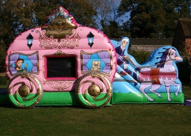 12' x 18' principessa Carriage Castle Inflatable Combo di rosa per la festa di compleanno della ragazza