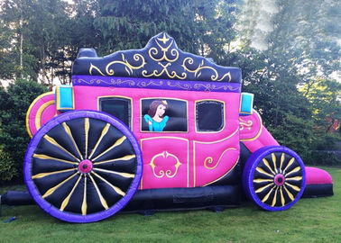 12' x 18' o dimensione su misura scherza la stampa rosa di principessa Inflatable Carriage Castle With