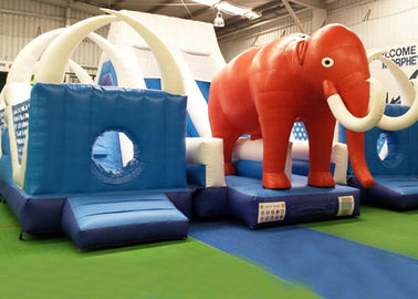 Scorrevole gonfiabile gigante blu e rosso di EN14960, del CE del mondo dell'elefante dei buttafuori per i bambini
