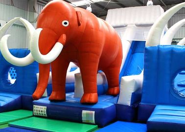 Scorrevole gonfiabile gigante blu e rosso di EN14960, del CE del mondo dell'elefante dei buttafuori per i bambini