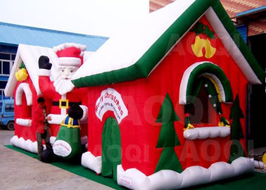 Decorazione gonfiabile su misura di Santa Claus Bouncy Castle For Xmas di Buon Natale