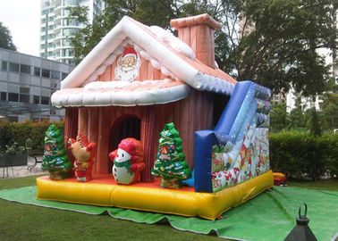 Castello rimbalzante gonfiabile del Babbo Natale di Buon Natale del PVC di Cuatomized 0.55mm per il gioco dei bambini