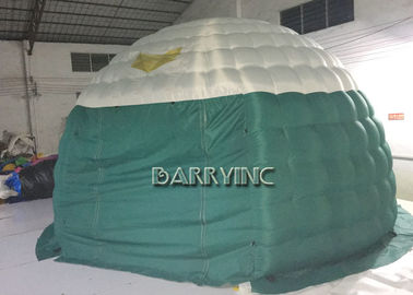 Cupola bianca verde dell'aria che annuncia i tessuti gonfiabili del PVC delle tende per il partito/evento