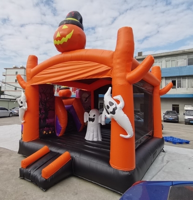 Kids Bounce Playhouse Castello di salto di Halloween con scivolo resistente al fuoco