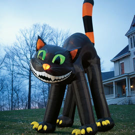 Gatto nero di pubblicità gigante all'aperto di Inflatables del certificato del CE per il festival di Halloween
