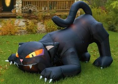 Gatto nero di pubblicità gigante all'aperto di Inflatables del certificato del CE per il festival di Halloween