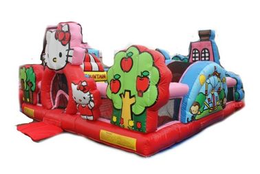 Campo da giuoco gonfiabile del bambino di Hello Kitty con lo scorrevole, castello rimbalzante adulto commerciale