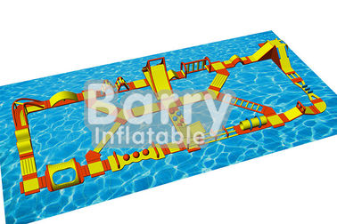 Corsa ad ostacoli di galleggiamento gonfiabile dei giochi dell'acqua con la tela cerata del PVC di 0.9mm Platone
