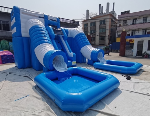 Stampa gonfiabile di Digital del doppio scorrevole degli acquascivoli di Jumper Combo Castle Pool Inflatable grande