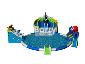 Importazione dai giochi gonfiabili del parco di divertimenti della porcellana, stagno gonfiabile dello scorrevole del parco dell'acqua del seaworld