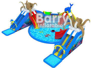 Parco di divertimenti gigante dell'acqua del polipo, parco portatile dell'acqua di esplosione con i giocattoli di galleggiamento