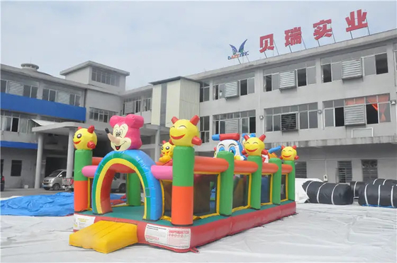 Castello gonfiabile di salto variopinto della Camera di rimbalzo gonfiabile con lo scorrevole per i bambini all'aperto