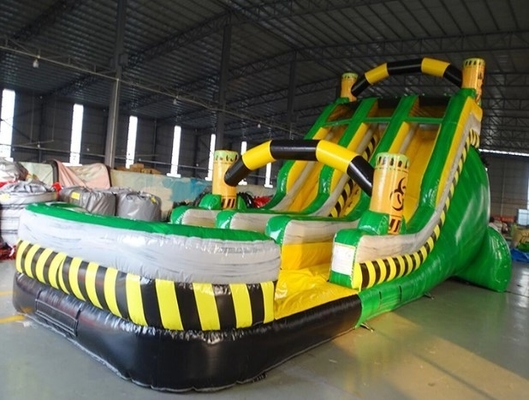 Tarpaulin Jungle Bouncy Castle con Slide Combo Slide Bounce House