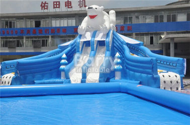 Parco gonfiabile gigante dell'acqua dell'orso all'aperto con il materiale della tela cerata del PVC di EN14960 0.55mm