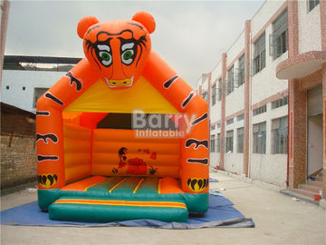 Tela cerata rimbalzante gonfiabile 0.55mm del PVC del modello della tigre della Camera degli elementi di divertimento