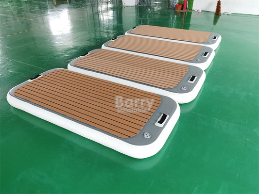 Teak/bianco/colore personalizzato Piattaforma di nuoto gonfiabile Piattaforma galleggiante per sport acquatici di svago