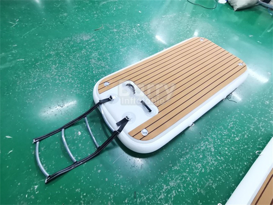 Dock galleggiante gonfiabile in tessuto a cucitura per la pesca con pompa e accessori