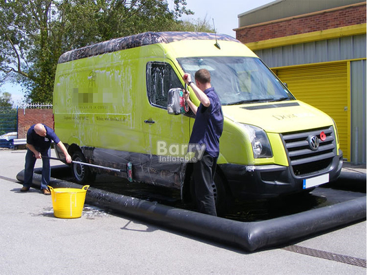 Pvc camion auto gonfiabile pad pulito pvc portabile auto gonfiabile bagnato con sistema di recupero dell'acqua
