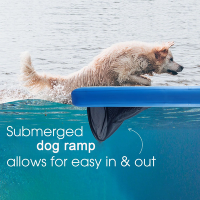 Canino all'aria aperta Piccola scala gonfiabile galleggiante Scala per cani Rampa per cani Cani da compagnia Salire fuori dall'acqua