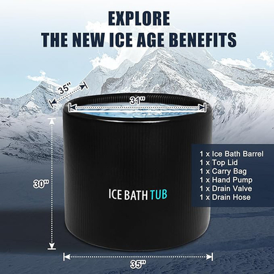Logo personalizzato Tubo da bagno a ghiaccio gonfiabile per sportivi, frigorifero compatibile