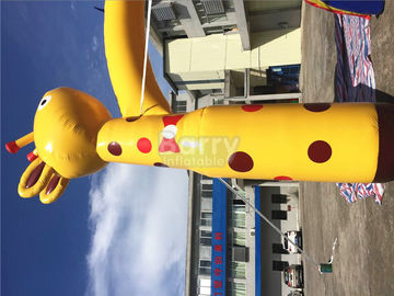 Arco gonfiabile della giraffa gialla per l'evento con il logo che stampa SCT EN71