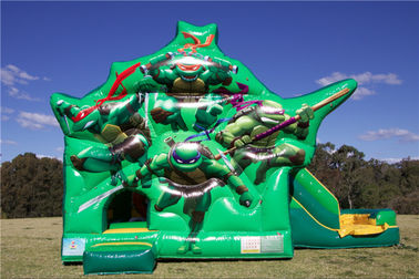 Le tartarughe mutanti adolescenti commerciali di Ninja si raddoppiano castello di salto combinato dello scorrevole per la dimensione di abitudine del partito
