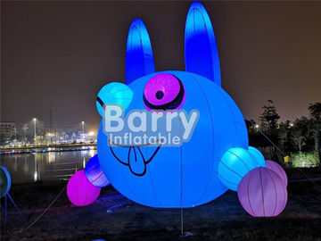 Pallone gonfiabile adorabile di illuminazione del coniglio di Natale all'aperto per la pubblicità