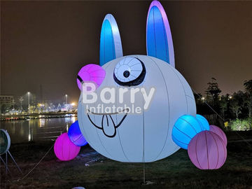 Pallone gonfiabile adorabile di illuminazione del coniglio di Natale all'aperto per la pubblicità