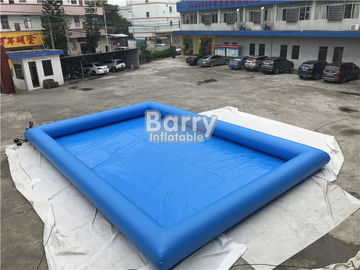Rettangolo blu sigillato aria gonfiabile su ordine della piscina del PVC di 0.9mm