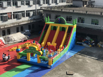 Campo da giuoco gonfiabile del pavone commerciale per i bambini/parco a tema gonfiabile del trampolino