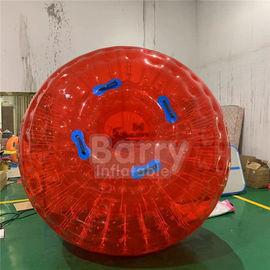Il diametro gonfiabile all'aperto rosso 2.5m del PVC/TPU dei giocattoli 0.8mm 3m erba la palla gonfiabile di Zorb
