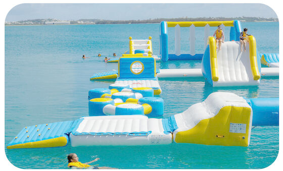 Tela cerata di galleggiamento del PVC del parco dell'acqua di Logo Printing Aqua Sports Inflatable
