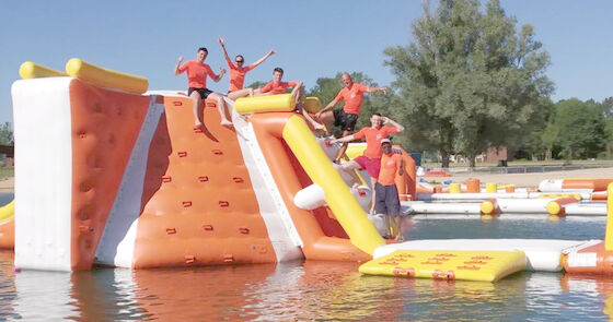 Parco di galleggiamento dell'acquascivolo del cortile dei bambini di Aqua Sports Water Park Inflatable