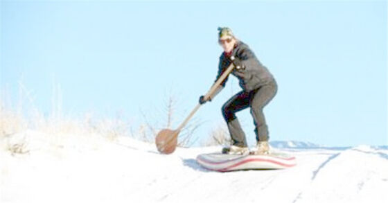 Imbarco della pagaia di EVA Cold Winter Stand Up sulla neve Ski Board gonfiabile