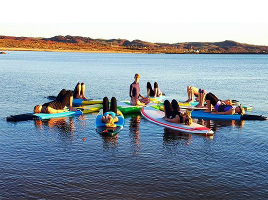 Bacino galleggiante dell'aria di Waterpark del Sup della piattaforma dell'isola del pontone gonfiabile del Sup per yoga