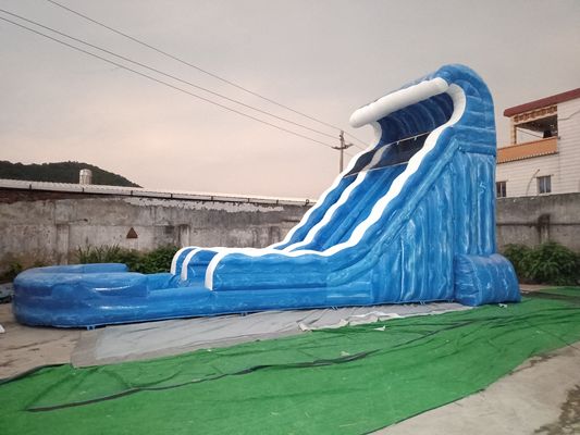 I giochi gonfiabili esterni modellano il colore blu di Aqua Inflatable Floating Water Slide per divertimento