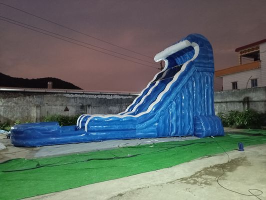 I giochi gonfiabili esterni modellano il colore blu di Aqua Inflatable Floating Water Slide per divertimento